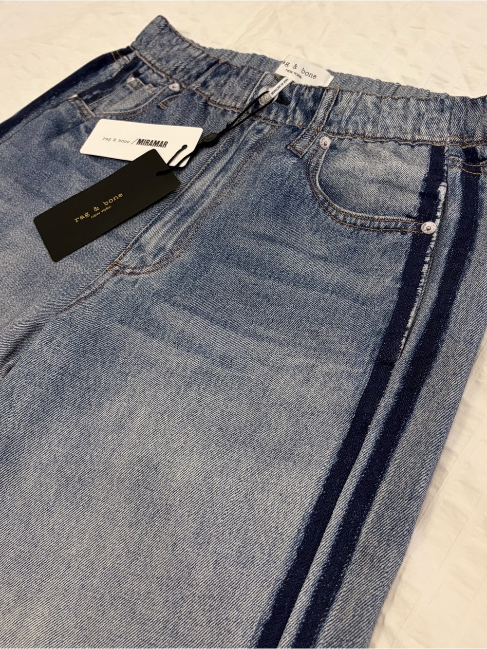 NWT Rag & Bone Miramar Wide-Leg Track Pant in Coney - Picture 8 of 9